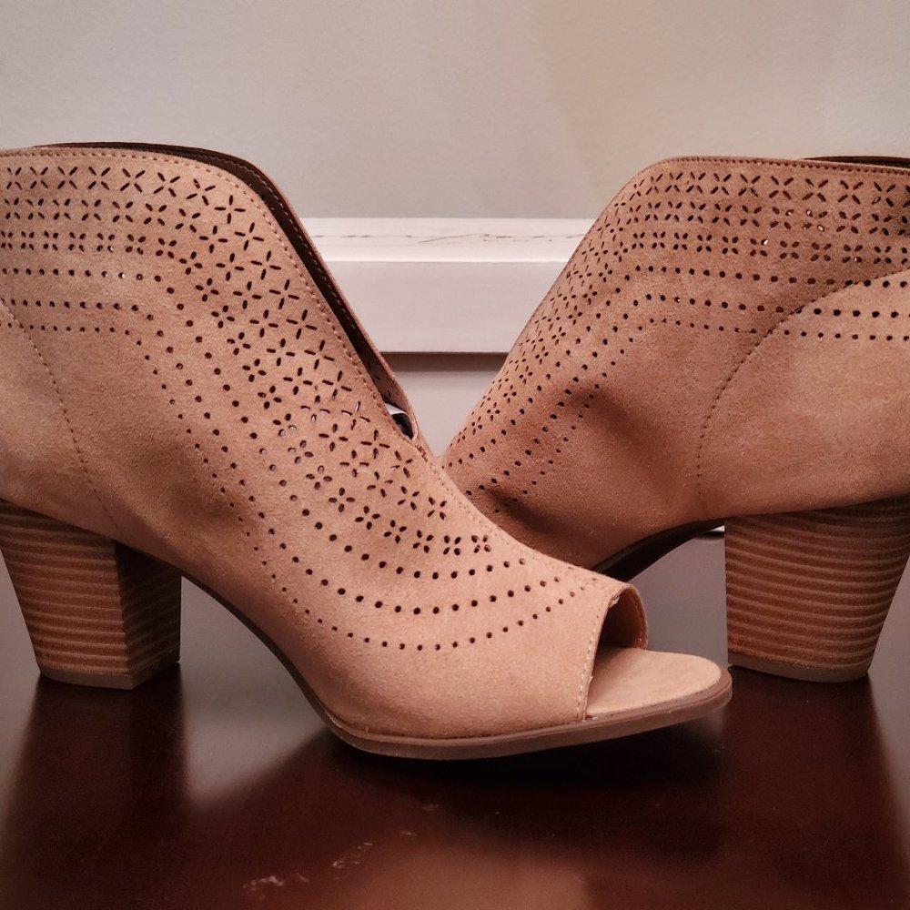 Neutral Peep Toe Bootie